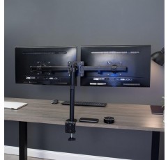VIVO 듀얼 VESA 브래킷 어댑터, 최대 27인치 모니터 화면 2개용 수평 조립 마운트