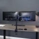 VIVO 듀얼 VESA 브래킷 어댑터, 최대 27인치 모니터 화면 2개용 수평 조립 마운트