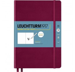 Leuchtturm1917 - 중형 A5 하드커버 스케치북(포트 레드) - 150g/m² 용지 112페이지