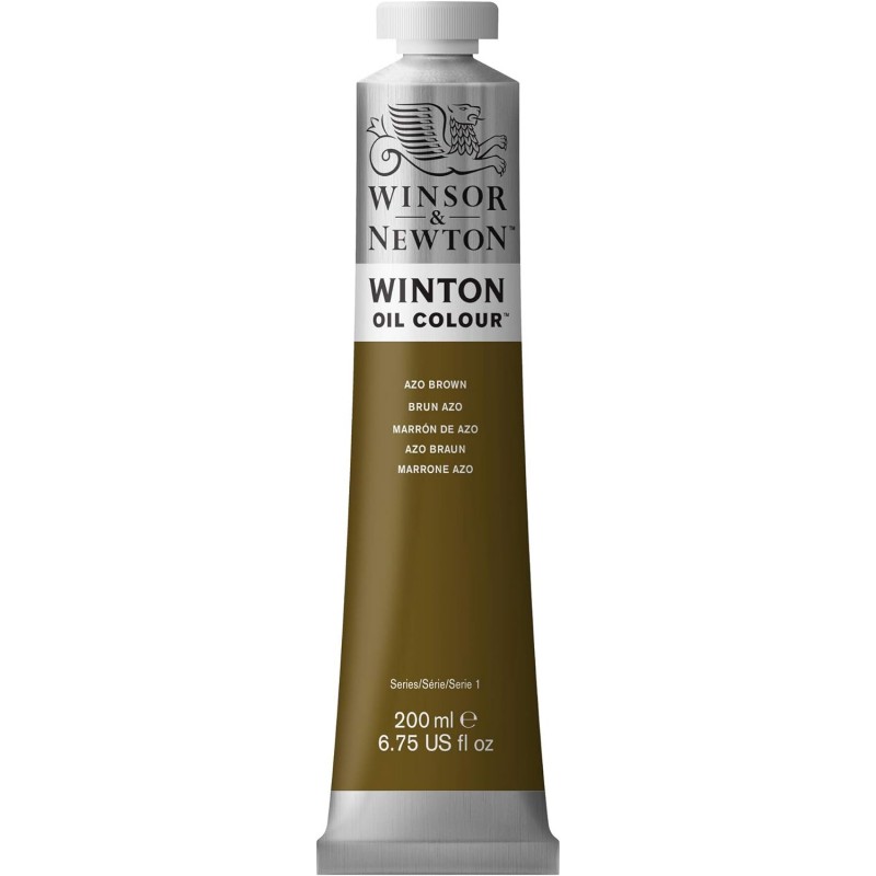 Winsor & Newton Winton 오일 컬러, 200ml 튜브, 아조 브라운