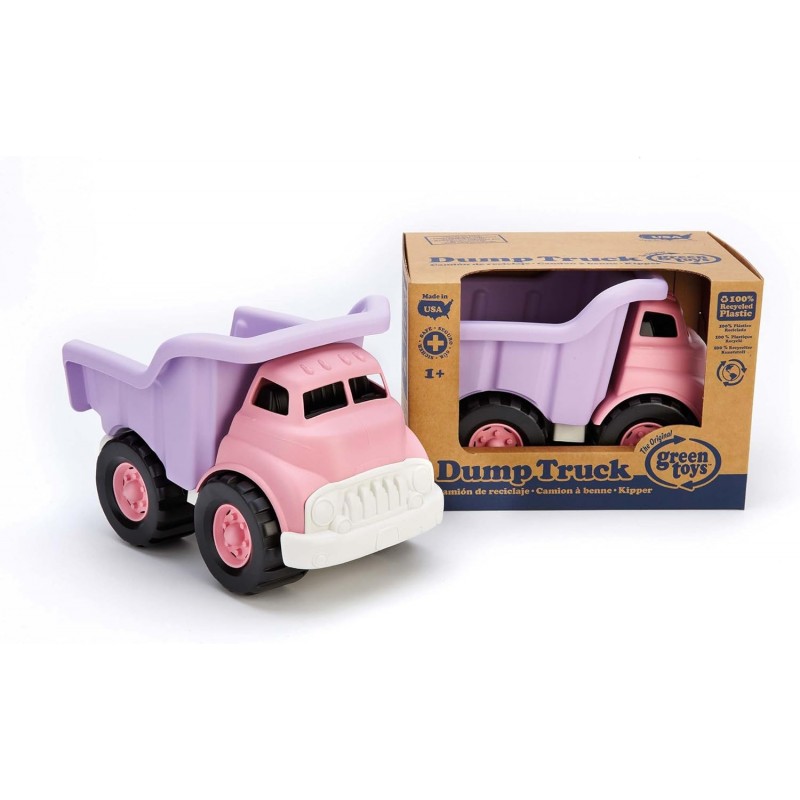 핑크 색상의 녹색 장난감 덤프 트럭 - BPA, 프탈레이트 프리