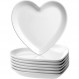 Suclain 하트 모양의 세라믹 그릇-발렌타인 데이 (흰색)- 12개 팩