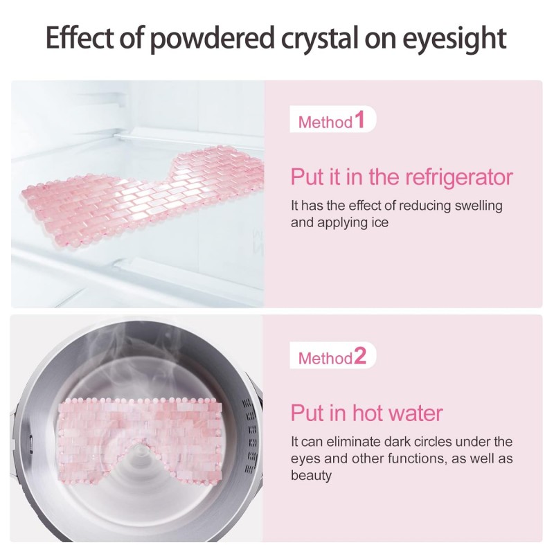 gemshan 옥 아이 마스크, 안티에이징 로즈 쿼츠 아이 마스크