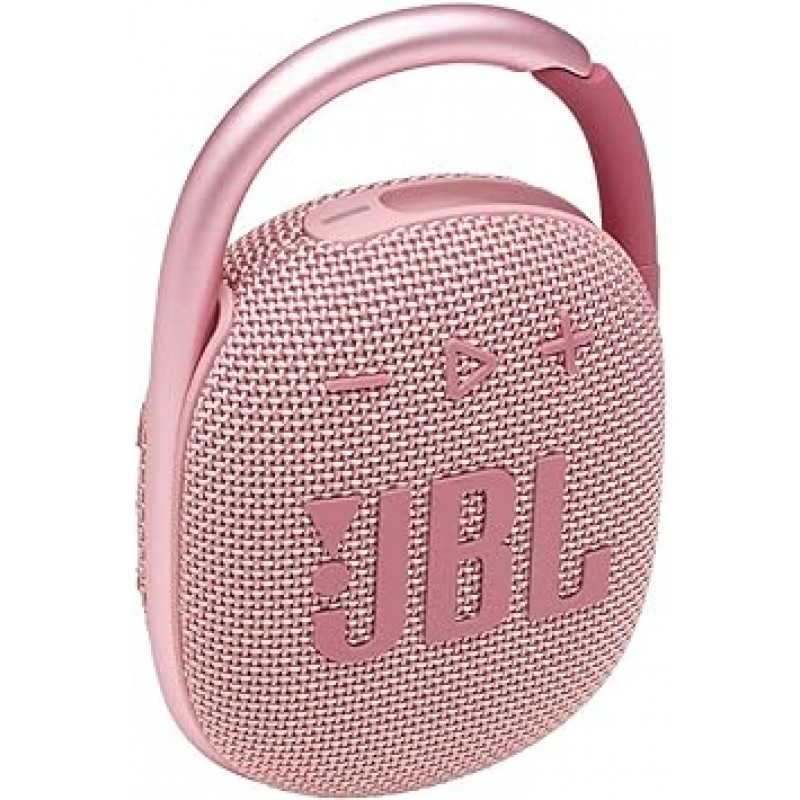 JBL 클립 4 - 가정, 야외 및 여행용 휴대용 미니 블루투스 스피커(핑크)