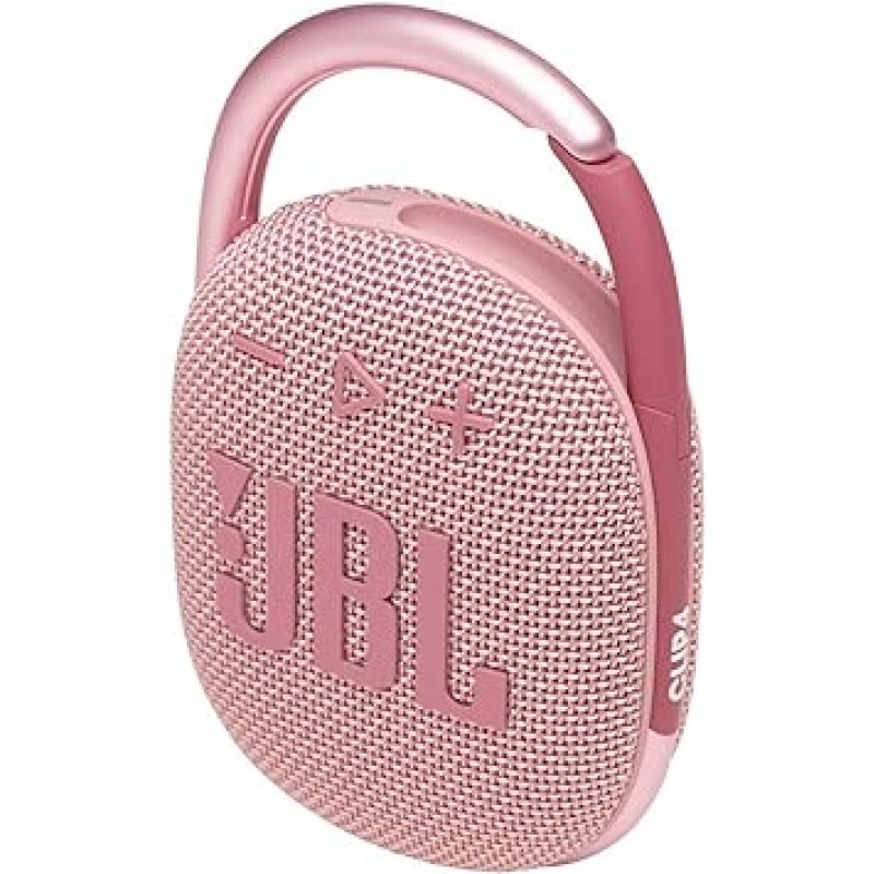JBL 클립 4 - 가정, 야외 및 여행용 휴대용 미니 블루투스 스피커(핑크)