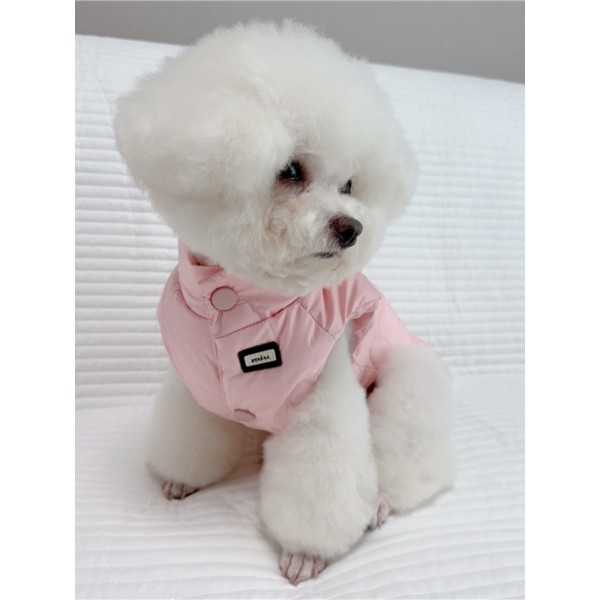개 다운 재킷 조끼 2023 새로운 겨울 따뜻한 작은 개 비숑 테디 강아지 애완 동물 옷
