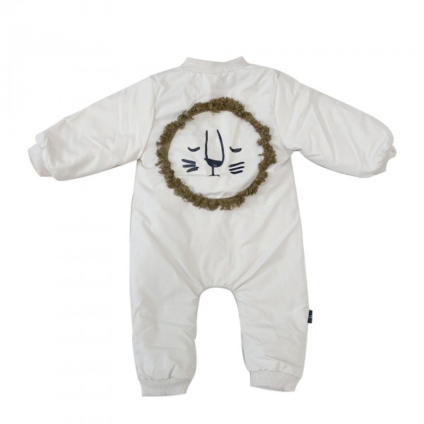 아기 원피스 솜 패딩 옷 2023 겨울 두꺼운 작은 사자 옷 나들이 옷을 들고 아기 퀼트 장난 꾸러기 솜 패딩 재킷