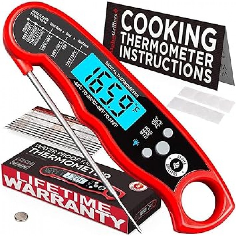 Alpha Grillers 그릴 및 요리용 즉시 판독 육류 온도계-디지털 식품 온도 측정기