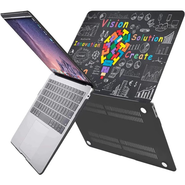 MacBook Air 13인치 2020 2021 A2337 M1 A2179 A1932와 호환되는 Fancity 케이스, Touch ID 2018-2021이 있는 MacBook Air 13과만 호환되는 키보드 커버가 있는 플라스틱 하드 케이스, Idea Air 13.