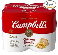 Campbell's 응축 치킨 누들 수프, 10.75온스 캔(4팩)