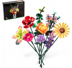 꽃 꽃다발 조립 세트, 사무실 및 홈 장식 식물 컬렉션 꽃 조립 장난감 