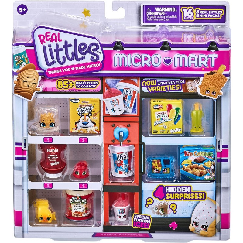 Shopkins 수집가 팩- Real Littles 8개와 Real 브랜드 미니 팩 8개(총 16개). 스타일은 랜덤