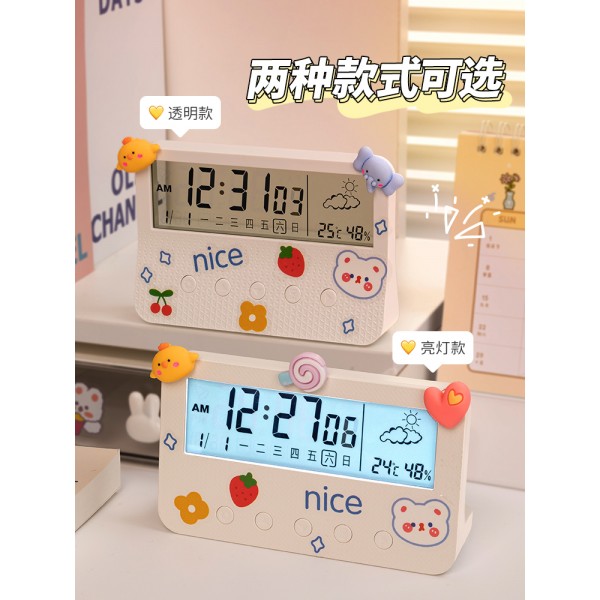 학생을위한 전자 알람 시계 스마트 타이머 2023 새로운 어린이 학습 데스크탑 시계 특별 모닝콜 유물