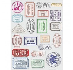 여권 스탬프 스티커 시트 (스티커 480개)