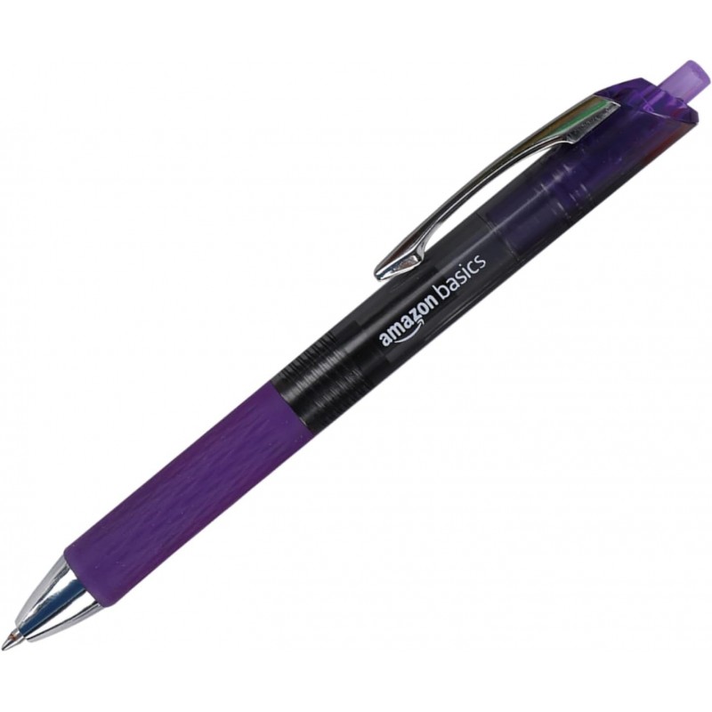  Amazon Basics 접이식 젤 펜, 파인 포인트(0.7mm), 다양한 색상, 12개(1팩)