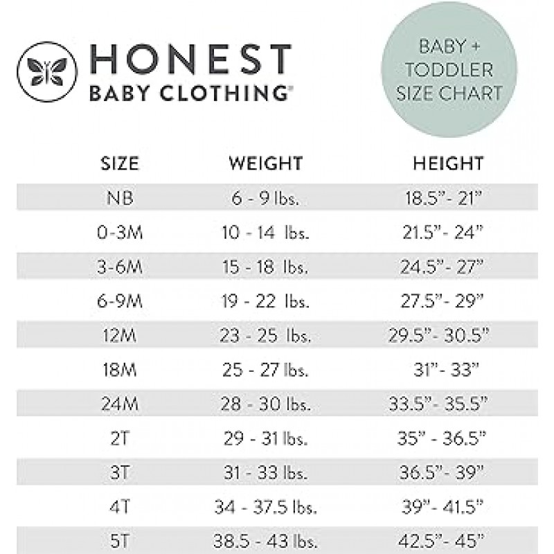 HonestBaby 멀티팩 반팔 티셔츠 티셔츠 100% 유기농 면 유아 아기, 유아, 어린 아이 소년, 소녀, 남여