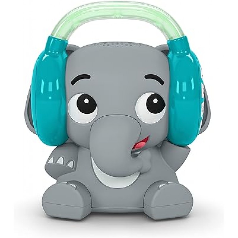 Baby Einstein Earl The Elephant 블루투스 수더 사운드 머신, 스트림 음악 + 야간 조명, 유아부터 유아까지
