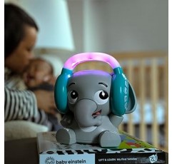 Baby Einstein Earl The Elephant 블루투스 수더 사운드 머신, 스트림 음악 + 야간 조명, 유아부터 유아까지
