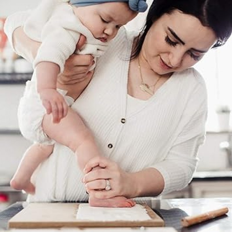 Bubzi Co 아기 발자국 키트, 아기 발 및 손 인쇄 키트, 아기 기념품 프레임