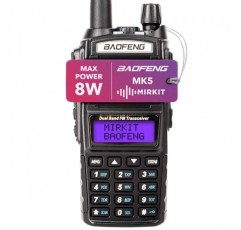 Mirkit Baofeng UV-82 MK5 8W 최대 전력 2024 Ham 라디오 VHF/UHF 144-148/420-450 mhz Baofeng 배터리 2800 mAh를 갖춘 양방향 라디오 - 무전기용 전술 라디오 및 Mirkit 소프트웨어