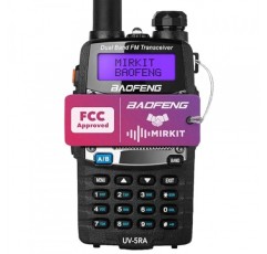 Mirkit Baofeng UV-5RA 5W 전력 2024 VHF/UHF 144-148/420-450 mhz 무전기용 1800 mAh 리튬 이온 Baofeng 배터리 및 Mirkit 끈을 갖춘 양방향 라디오 - 듀얼 밴드 햄 라디오