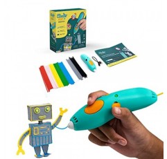 3Doodler Start+ Essentials(2023) 어린이를 위한 3D 펜 세트, 사용하기 쉽고 홈 아트 활동 세트에서 배우기, 6세 이상 남아 및 여아를 위한 교육용 STEM 장난감, 9.06 x 6.02 x 2.56인치