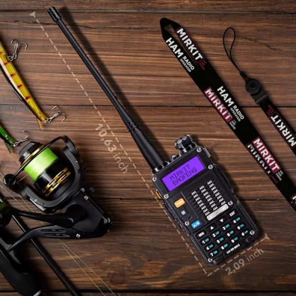 Mirkit Edition BAOFENG UV-5R MK5(UV-5R 3세대) 8W 최대 전력 2024 VHF/UHF 144-148/420-450 MHz 워키토키 풀 키트 Ham 라디오(Baofeng 배터리 1800mAh 및 끈 및 Mirkit 채널 목록 포함)