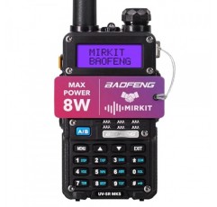 Mirkit Edition BAOFENG UV-5R MK5(UV-5R 3세대) 8W 최대 전력 2024 VHF/UHF 144-148/420-450 MHz 워키토키 풀 키트 Ham 라디오(Baofeng 배터리 1800mAh 및 끈 및 Mirkit 채널 목록 포함)