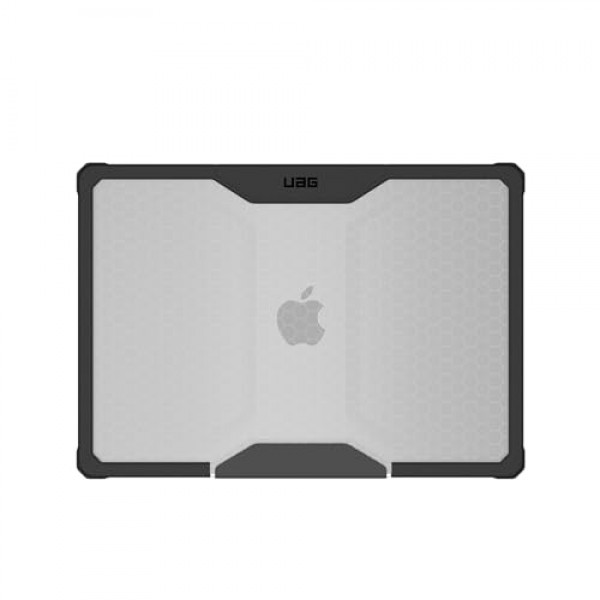 UAG MacBook Air 15 케이스 2023 M2 A2941 Plyo Ice/Black, 반투명 투명 견고한 촉각 그립 노트북 보호 커버(URBAN ARMOR GEAR 제작)용으로 설계됨