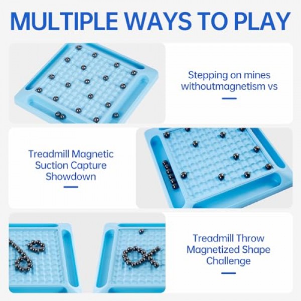 2024 새로운 자기 체스 게임 세트, 테이블 탑 자석 체스 게임, 돌이있는 자기 체스 게임, 지능 개발, 전략 게임, 어린이와 성인을위한 가족 게임 파티 게임