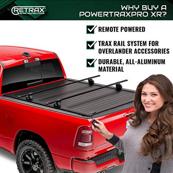 Retrax PowertraxPRO XR 접이식 트럭 베드 토너 커버 | T-90378 | 2021 - 2023 Ford F-150(랩터/라이트닝 포함)에 적합 5' 7