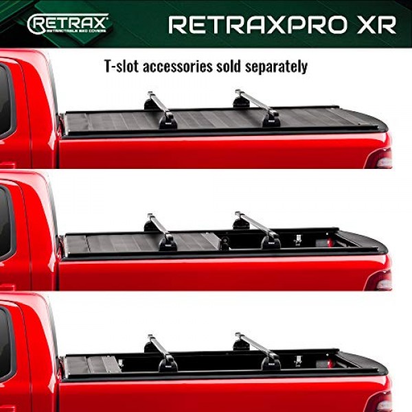 RetraxPRO XR 개폐식 트럭 베드 토너 커버 | T-80851 | 2016 - 2023 토요타 타코마 더블캡 5' 1인치 침대(60.5인치)에 적합