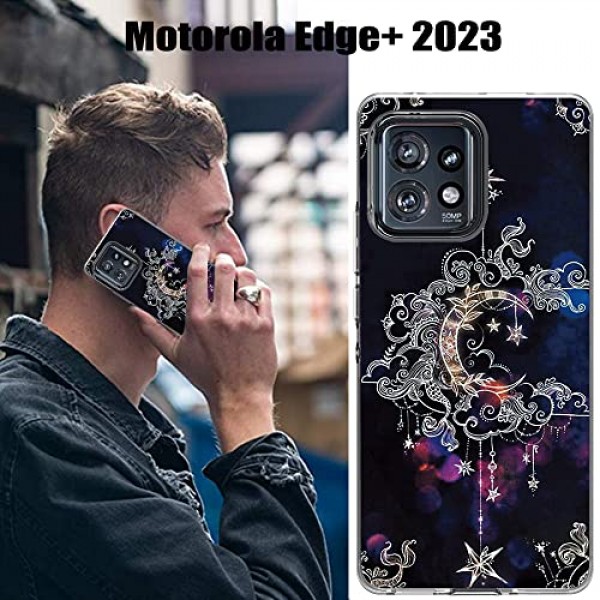 Motorola Edge+ 2023 케이스용 DDTKZC, Motorola Edge+ 2023(Wiccan)용 충격 방지 낙하 보호 2 in 1 하이브리드 하드 PC 소프트 TPU 케이스