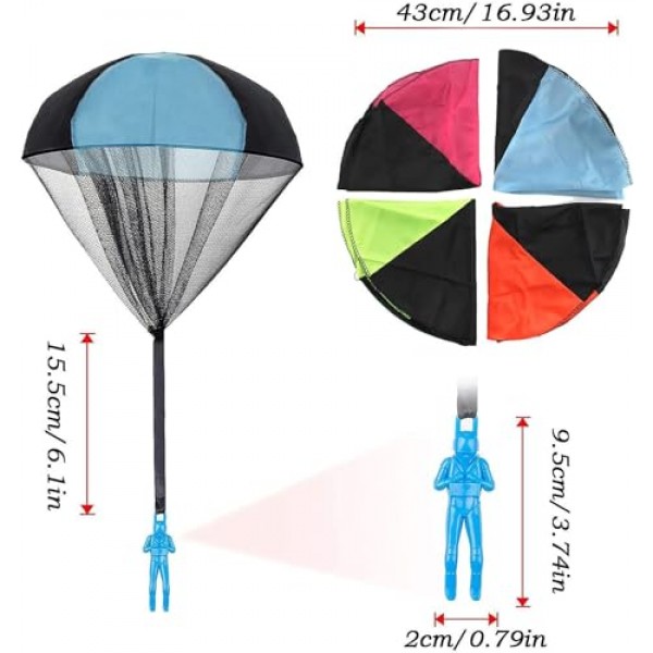 낙하산 장난감, 얽힌 자유롭게 던지기 장난감 낙하산, 야외 어린이 비행 장난감 3 4 5 6 7 8 9 10 세 최고 크리스마스 스타킹 Stuffers 아이디어 2023 독특한 소년 & 소녀 선물 