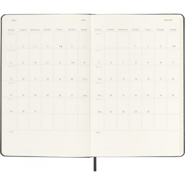 Moleskine 클래식 18개월 2023-2024 일일 플래너, 하드 커버, 대형(5