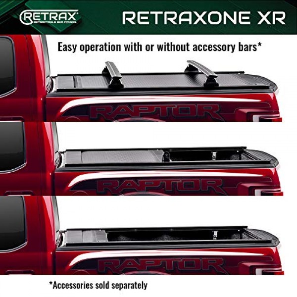 RetraxONE XR 접이식 트럭 베드 토너 커버 | T-60481 | 2019 - 2023 Chevy/GMC Silverado/Sierra에 적합, MultiPro/Flex 테일게이트와 함께 작동(Carbon Pro 침대와 호환되지 않음) 5' 10