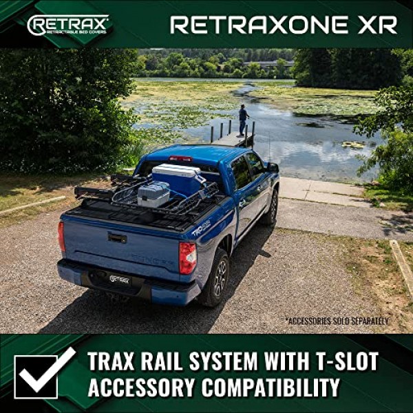 RetraxONE XR 접이식 트럭 베드 토너 커버 | T-60481 | 2019 - 2023 Chevy/GMC Silverado/Sierra에 적합, MultiPro/Flex 테일게이트와 함께 작동(Carbon Pro 침대와 호환되지 않음) 5' 10