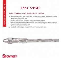 0-0.01mm(0-0.040in) 범위의 Starrett 162A 핀 바이스 0-1mm(0-0.040in)