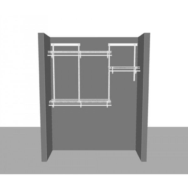 ClosetMaid 22873 ShelfTrack 4피트 6피트로 조절 가능한 옷장 정리 키트, 흰색