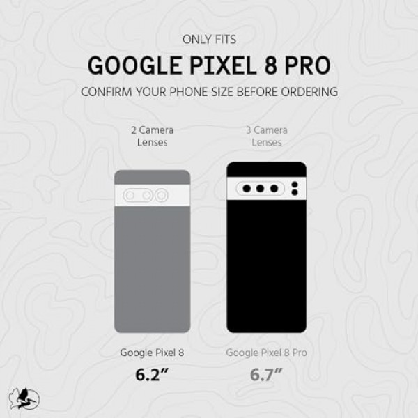 Pelican Google Pixel 8 Pro 카메라 렌즈 보호 장치 [2023] 9H 강화 유리 - 내구성이 뛰어난 긁힘 방지 기술 및 파손 방지 소재 - 야간 촬영 및 케이스 사용이 가능한 울트라 HD 뷰,