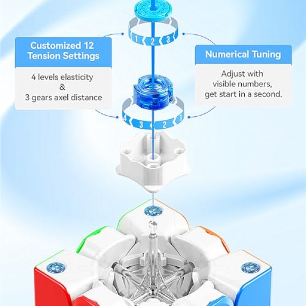 LiangCuber GAN 356M E 마그네틱 3x3 스피드 큐브 스티커리스 GAN 356 ME 플래그십 3x3 큐브 2023 플래그십