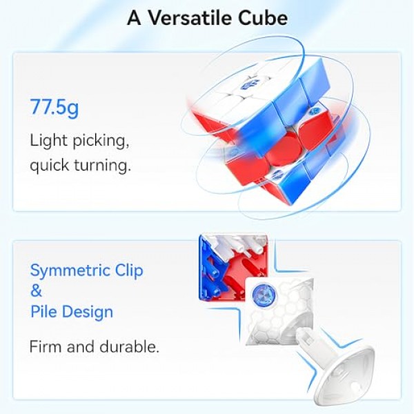 LiangCuber GAN 356M E 마그네틱 3x3 스피드 큐브 스티커리스 GAN 356 ME 플래그십 3x3 큐브 2023 플래그십