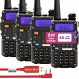 Mirkit 4X Baofeng UV-5R MK5 8W 2024 VHF/UHF 144-148/420-450MHz 1800mAh 리튬 이온 배터리 및 FTDI Baofeng 프로그래밍 케이블 호환 가능: UV-5R, 5RA, UV-82HP, BF-888S, 5RC 햄 라디오, 워키토키