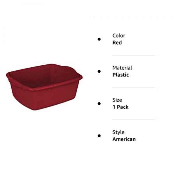 STERILITE 12QT RED Sterlite 12쿼트 접시 세면기, 1팩