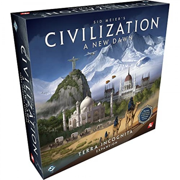 Civilization A New Dawn Terra Incognita 보드 게임 확장 | 성인과 청소년을 위한 전술 전략 게임 | 14세 이상 | 2-5명의 플레이어 | 평균 플레이 시간 1~2시간 | 판타지 플라이트 게