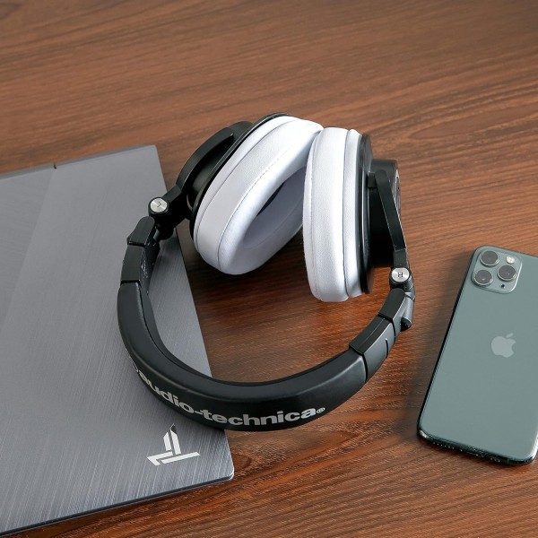 WC PadZ Velor - Wicked Cushions의 Ultimate Ear Pads - Audio Technica, HyperX, SteelSeries Arctis 등과 호환 가능 - 매우 두꺼움 - 큰 구멍 - 부드러운 메모리 폼 | 흰색 흰색