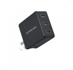 140W USB C 충전기, Gan+3포트 PD3.1이 탑재된 MacBook Pro 충전기, Dell, Lenovo, Chromebook, 태블릿, MacBook Air, iPad Pro, Galaxy S22/21, iPhone 15/14/Pro, Pixel용 노트북 접이식 벽면 충전기