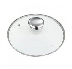 Cook N Home 02592 팬용 강화 유리 뚜껑, 8인치/20cm, 투명
