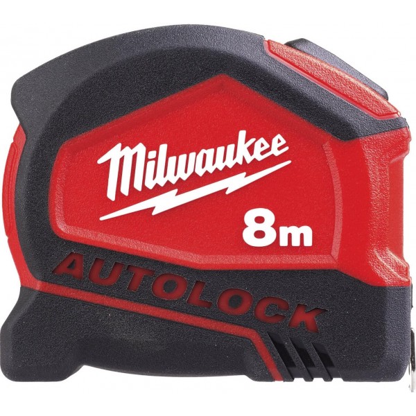 Milwaukee Flexómetro Autolock 8m/25ft x 27mm(cajas de 6)