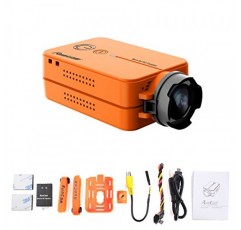 RunCam 2 오렌지 WiFi 액션 캠 1080P 60fps 49g 야외 드론용 미니 액션 카메라 RC FPV 쿼드콥터, 32GB SD 카드, 낮은 대기 시간 시간/교체 가능 배터리/NTSC/PAL 전환 가능